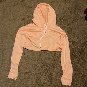 Cozy Pink Cropped Hoodie
